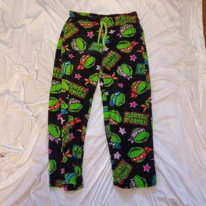 Ninja turtle pajama pants fuzzy women's size small